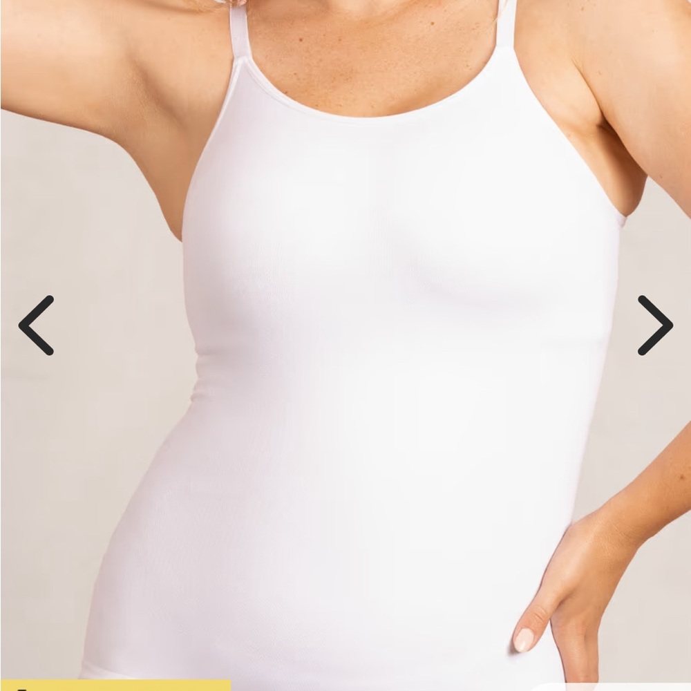 Shapermint White Sleeveless Fitted Camisole